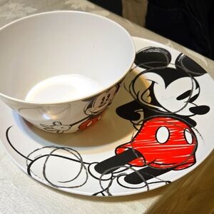 Disney Red and Black Dinnerware Set